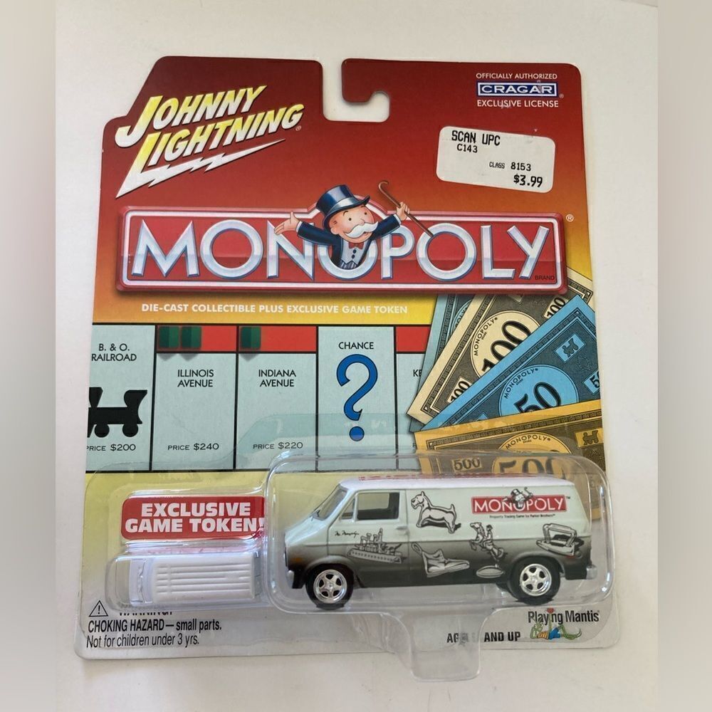 Vintage Johnny Lightning Monopoly 1977 Dodge Van 1:64 by Playing Mantis NIB